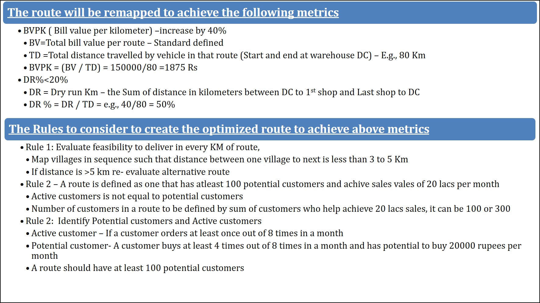 logistics optimization, case study