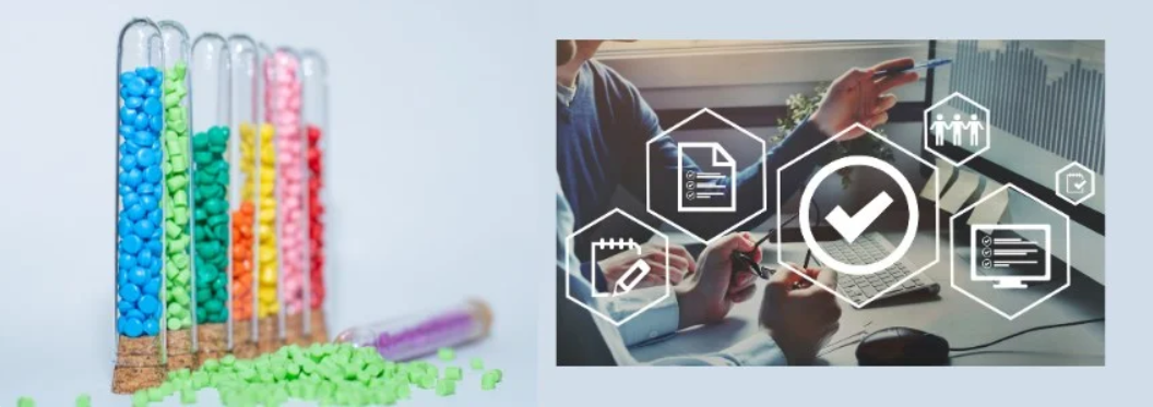 ISO 9001 ISO 14001 and IATF 16949 certification logos for polymer industry