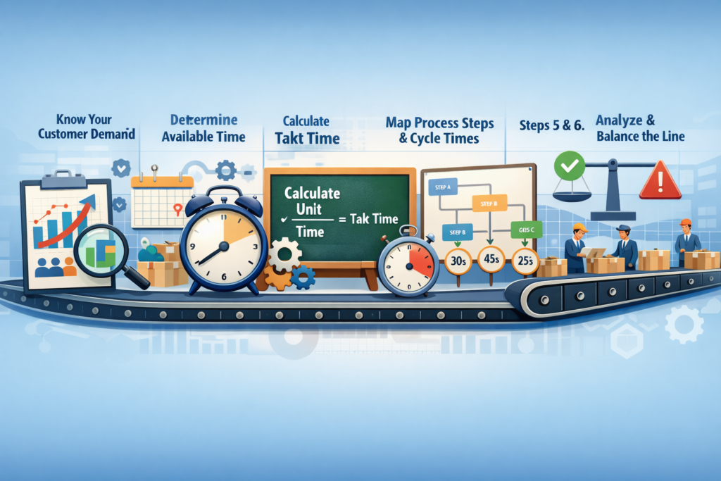 6 Steps to Apply Takt Time, Line Balance, and Flow