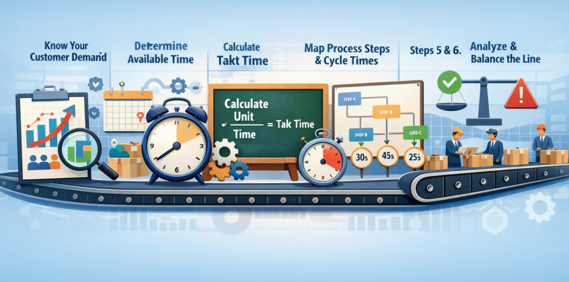 6 Steps to Apply Takt Time, Line Balance, and Flow