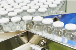 Pharma production line equipment undergoing a rapid SMED changeover process.